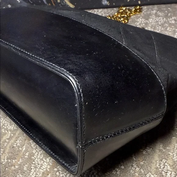 Salvatore Ferragamo Black and Gold Shoulder Bag - Picture 8 of 13